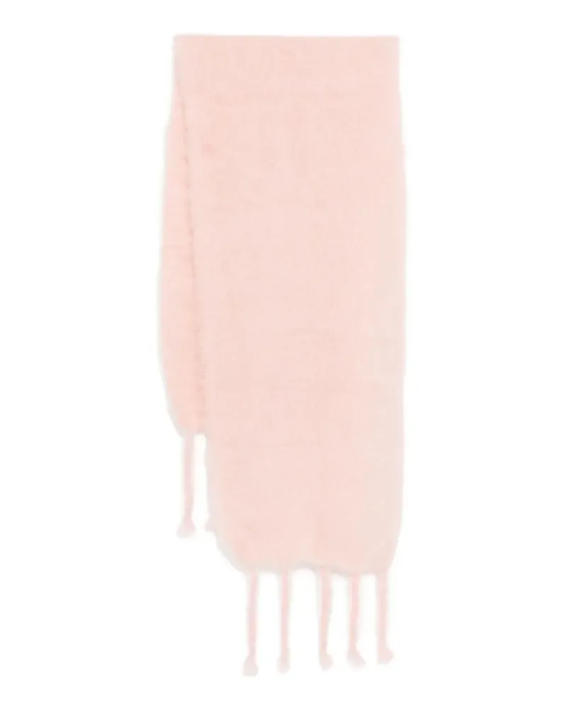 Jil Sander Schal mit Logo-Patch - Rosa Rosa
