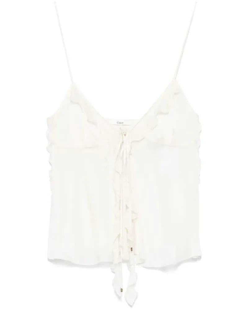 Chloé Oberteil aus Seide - Weiß Weiß