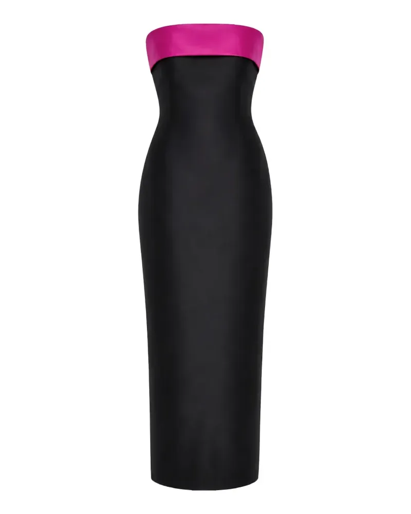 Badgley Mischka strapless bow-detailed maxi dress - Schwarz Schwarz
