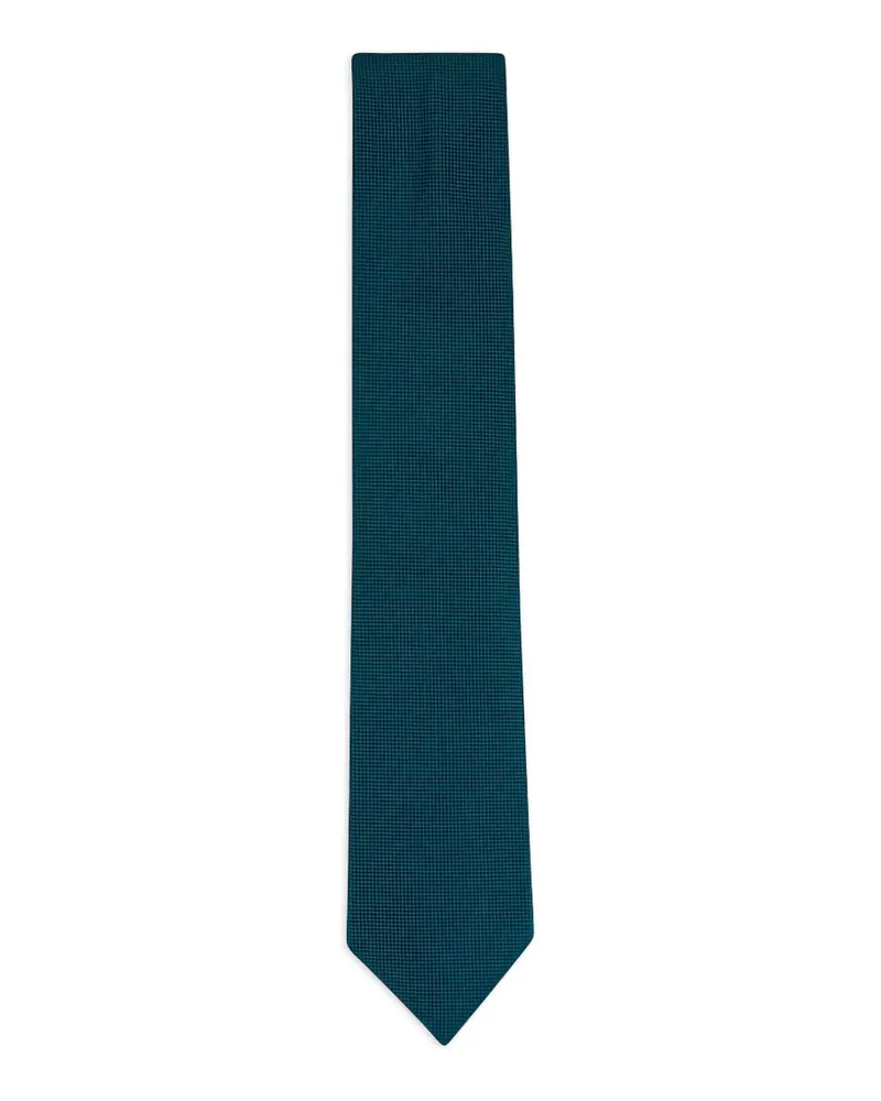 Ermenegildo Zegna micro-pattern silk tie - Grün Grün