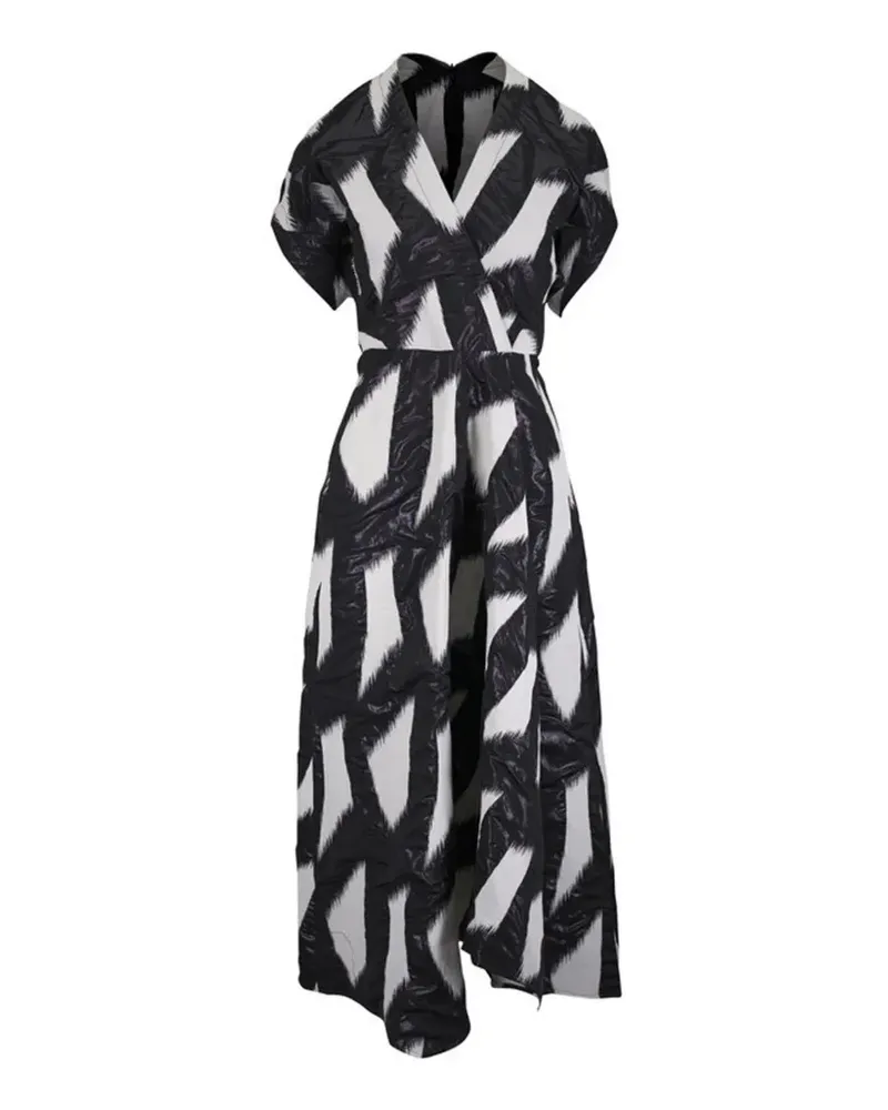 Zero + Maria Cornejo Kleid mit V-Ausschnitt - Schwarz Schwarz