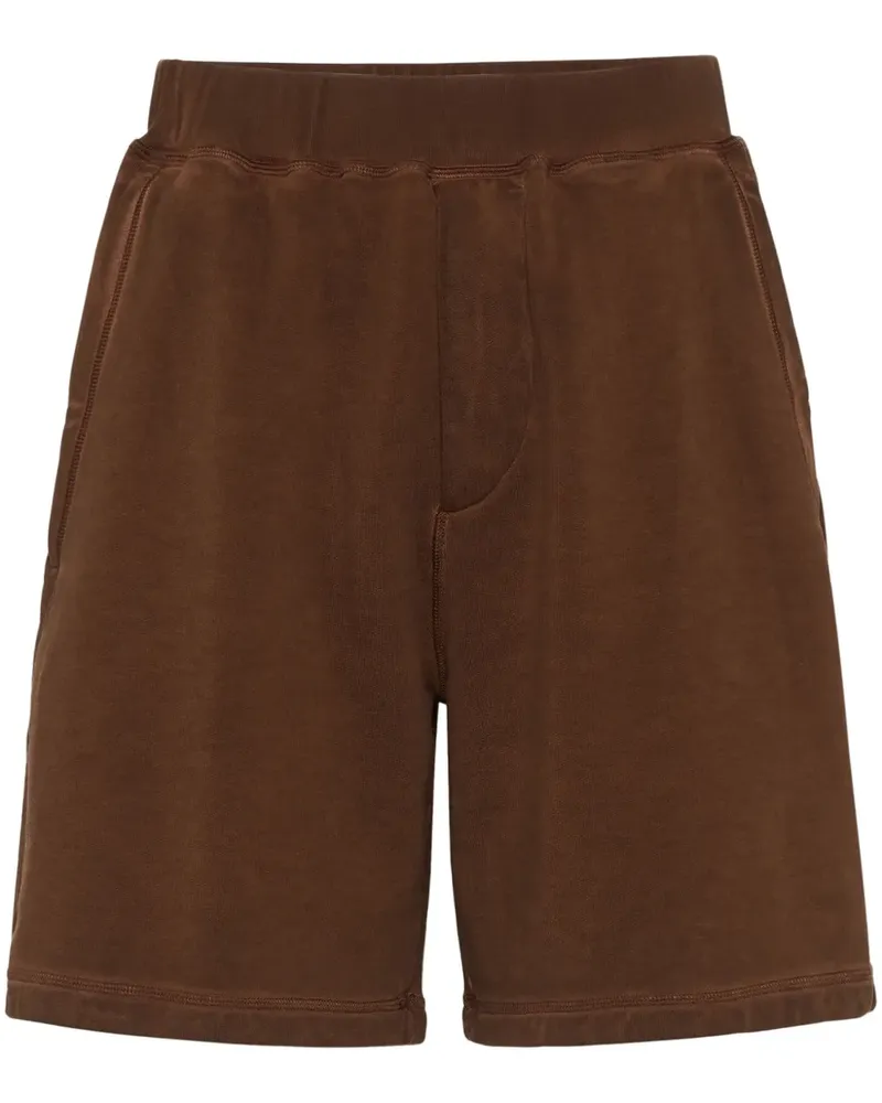 Dsquared2 Jersey-Shorts mit Logo-Print - Braun Braun