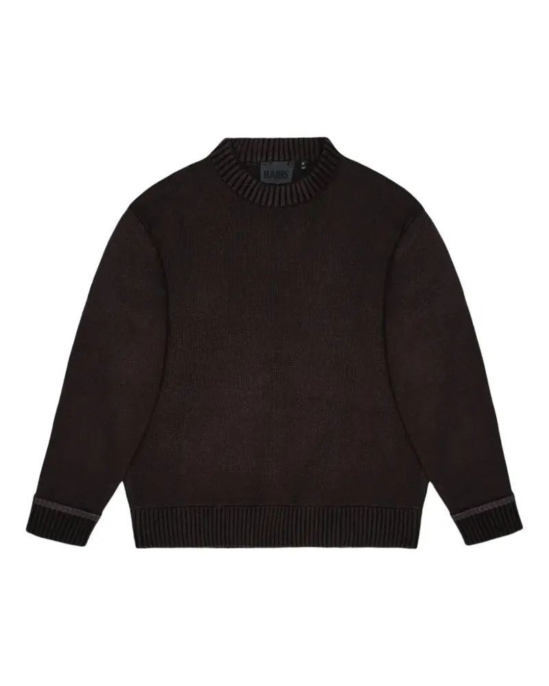 RAINS Gerippter Pullover - Schwarz Schwarz