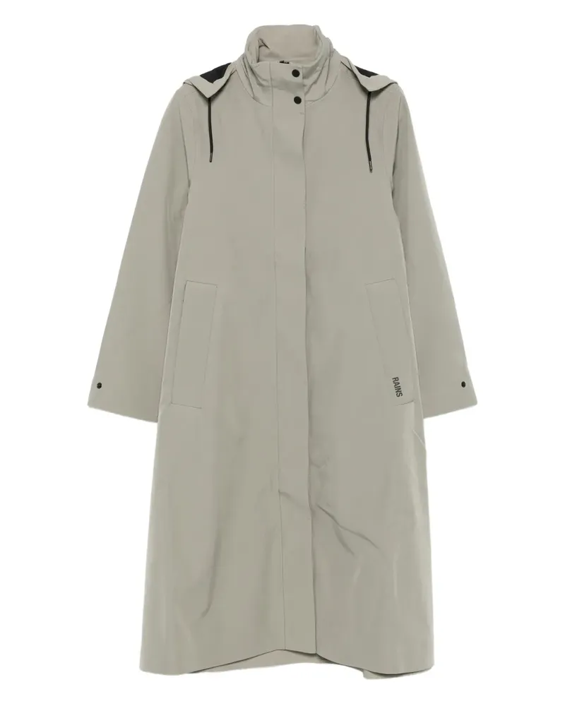 RAINS Suva Vision Softshell Trenchcoat in A-Linie - Grün Grün