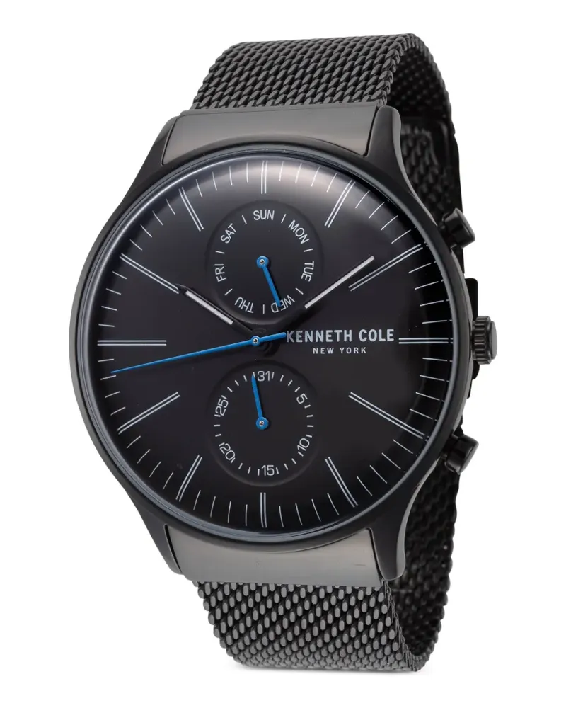 Kenneth Cole Armbanduhr mit Mesh-Armband 43mm - Schwarz Schwarz