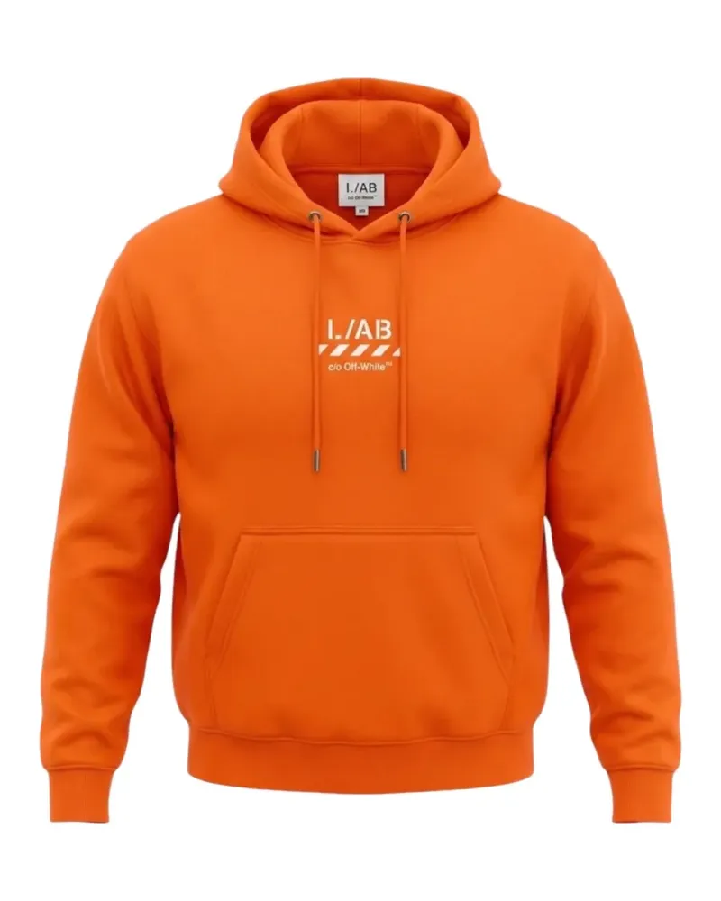 OFF-WHITE Diag Print Hoodie mit Kordelzug - Orange Orange