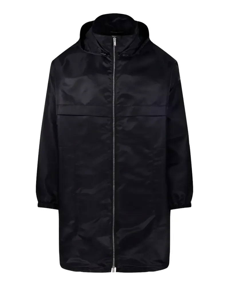 Saint Laurent Kapuzenjacke mit Logo-Print - Schwarz Schwarz