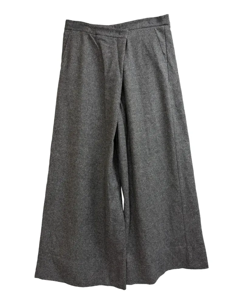 Max Mara Asymmetric herringbone trousers - Grau Grau