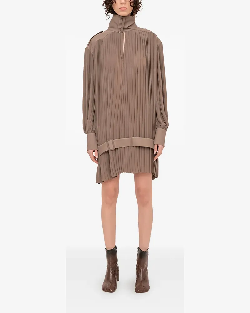 Maison Margiela pleated mini dress - Nude Nude