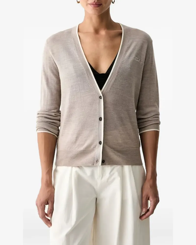 Karl Lagerfeld Merino-Cardigan - Nude Nude