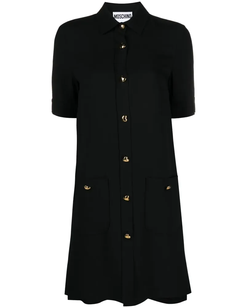Moschino Minikleid mit kurzen Ärmeln - Schwarz Schwarz