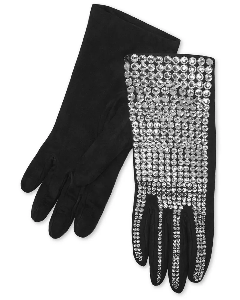 Philipp Plein Handschuhe mit Kristallen - Schwarz Schwarz