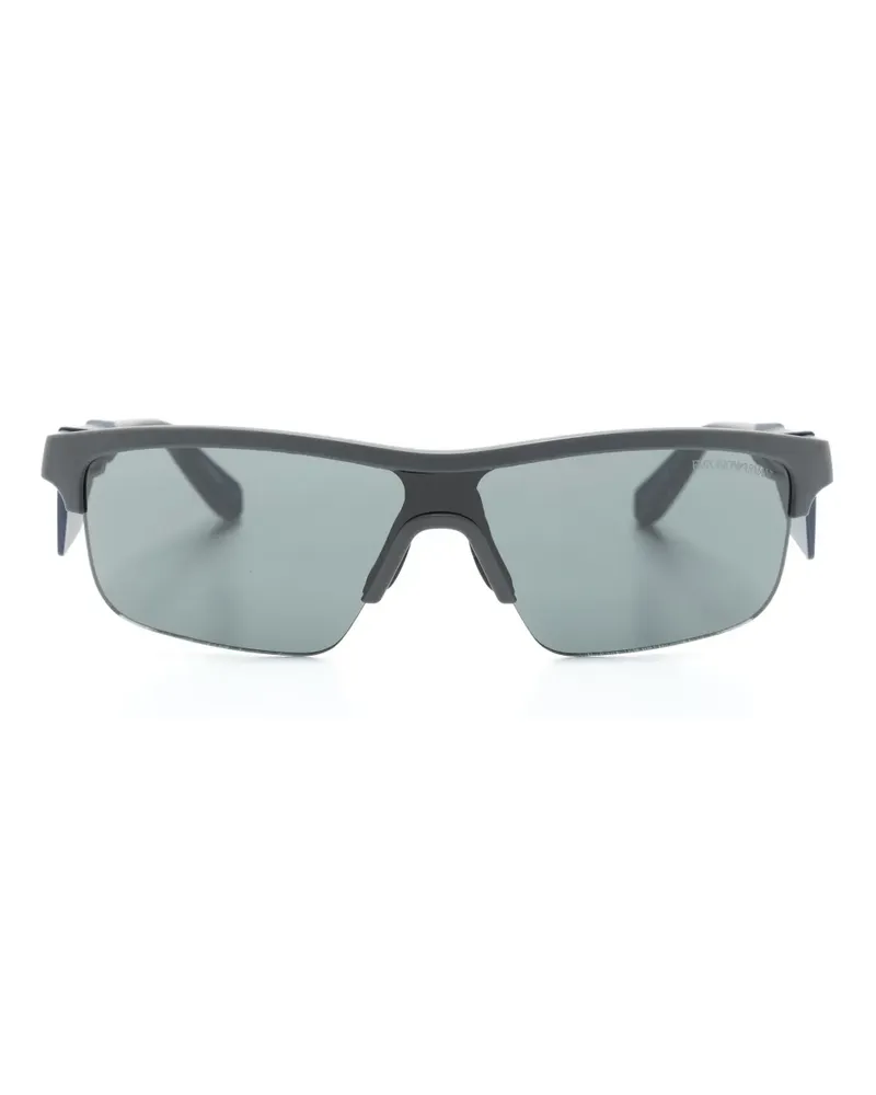 Emporio Armani Sonnenbrille mit Shield-Gestell - Grau Grau