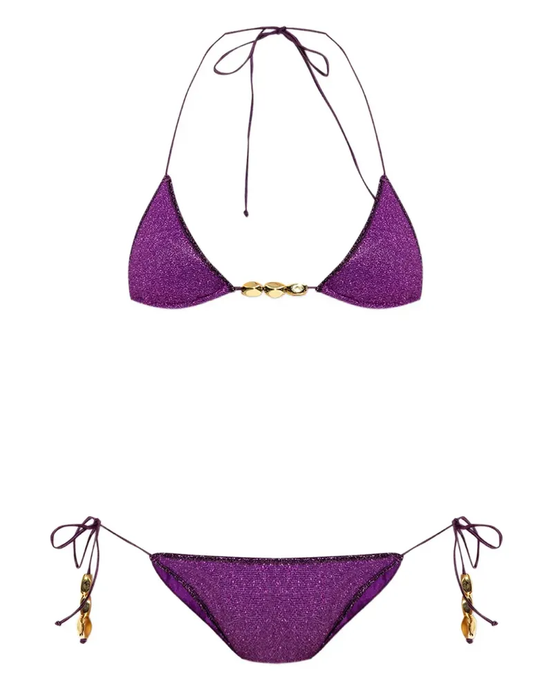 Oséree Bikini mit Glitter-Detail - Violett Violett