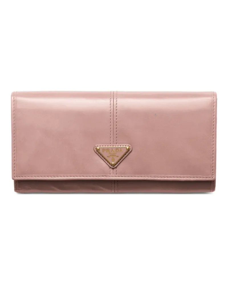 Prada Großes Portemonnaie mit Logo - Rosa Rosa