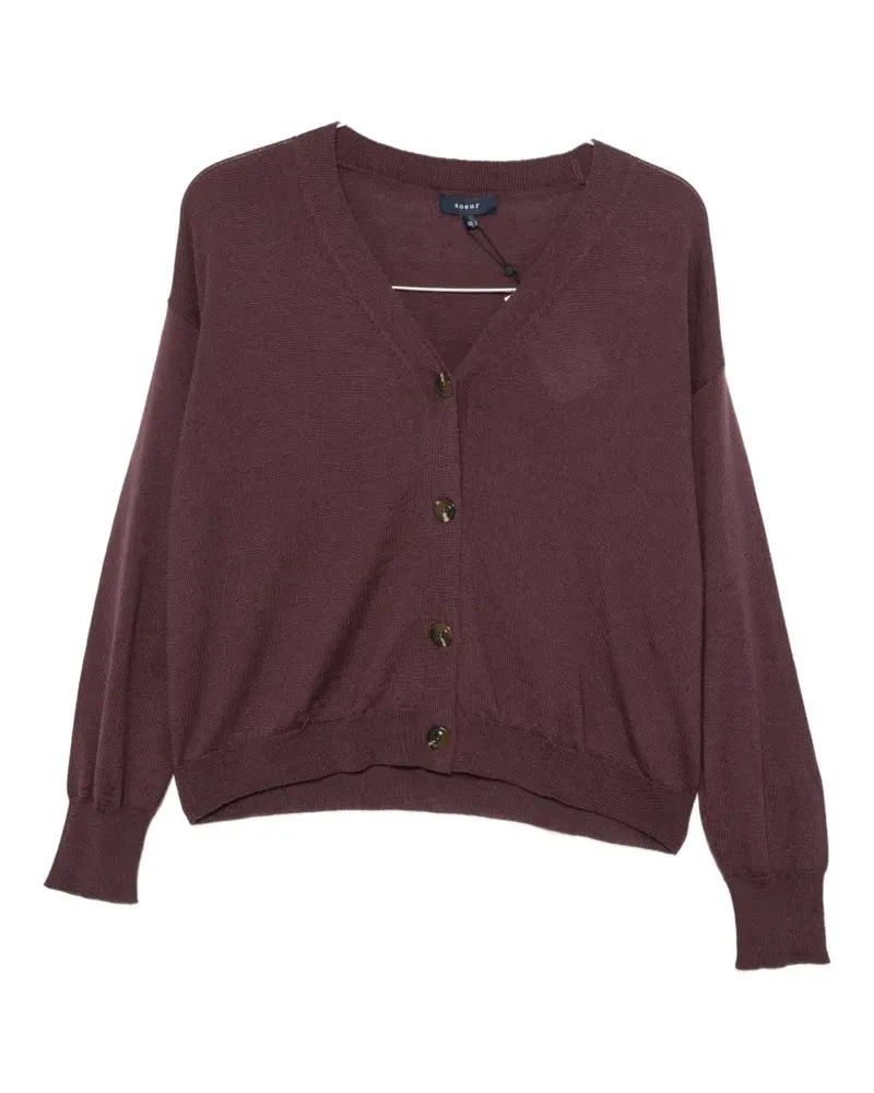 Soeur V-neck button-up cardigan - Violett Violett
