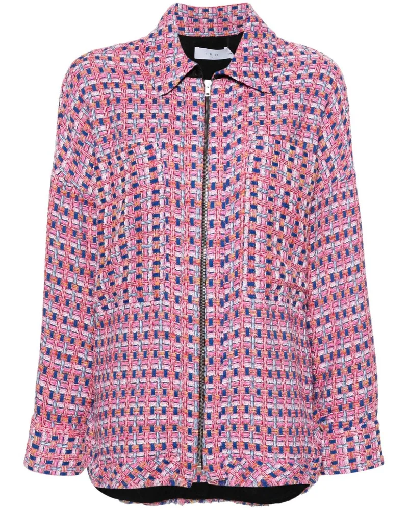 IRO Jacke aus Tweed Rosa