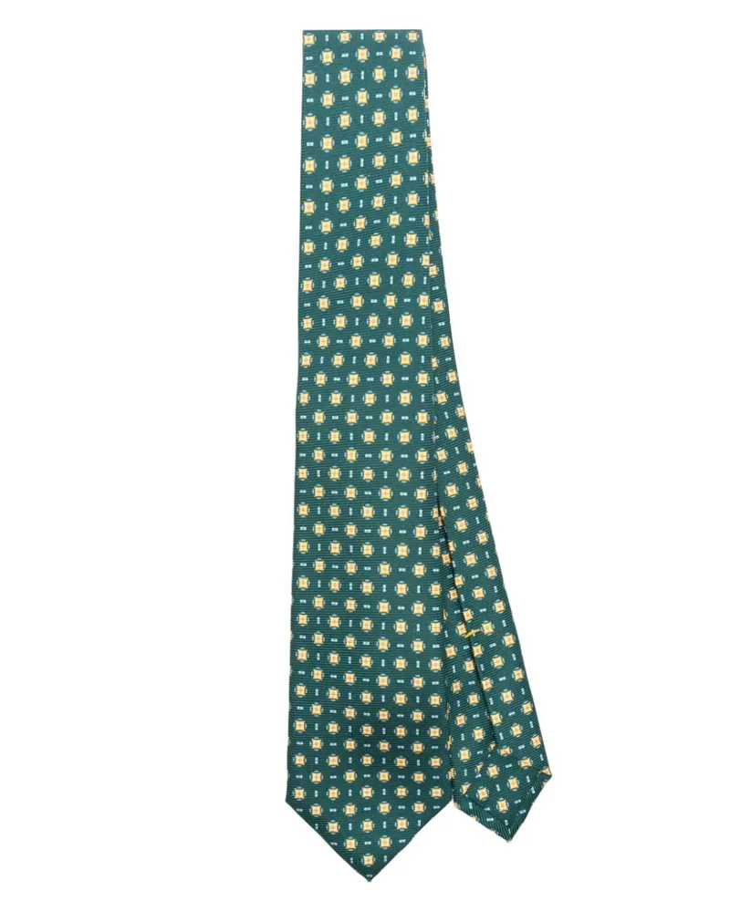 Kiton Krawatte aus Seide Grün