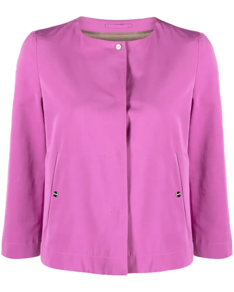 Herno Cropped-Jacke ohne Kragen - Rosa Rosa