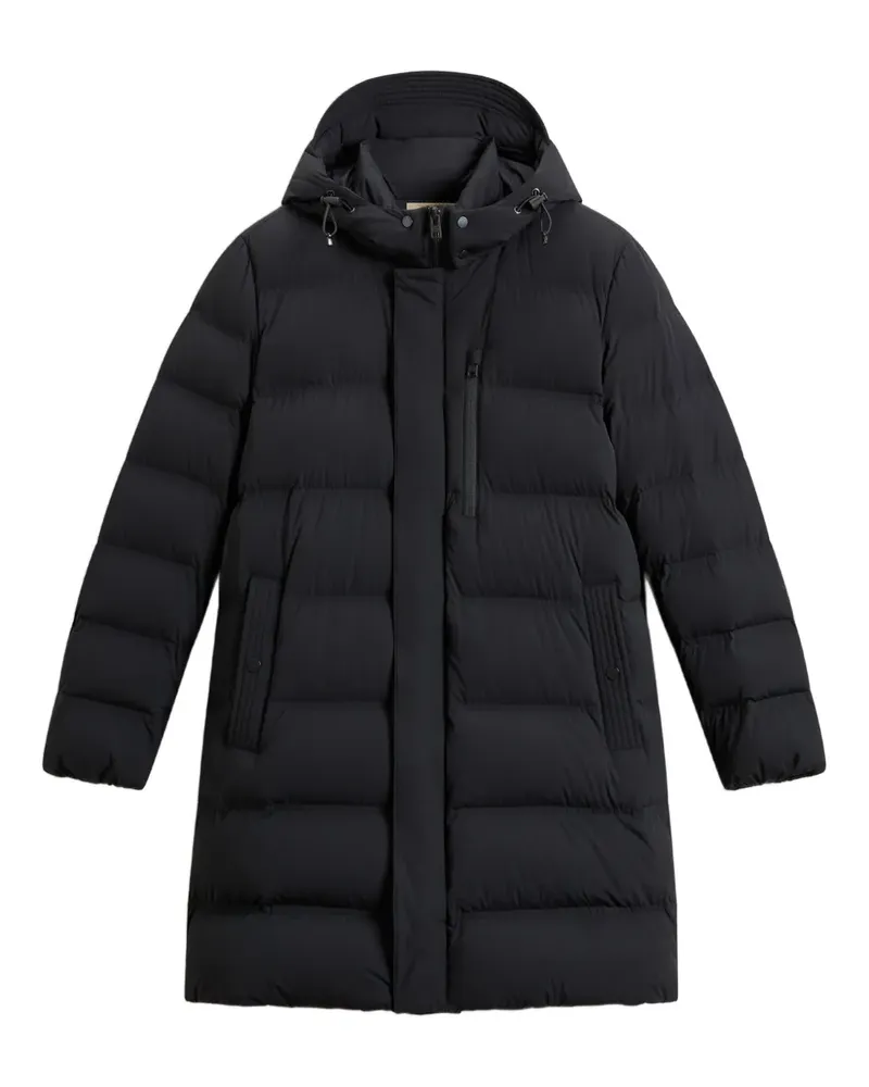 Woolrich Matt Steppmantel mit Kapuze - Blau Blau