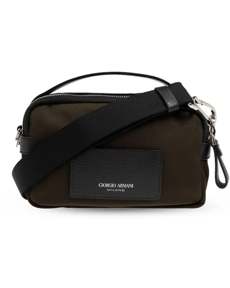Giorgio Armani Shopper mit Logo-Patch - Braun Braun
