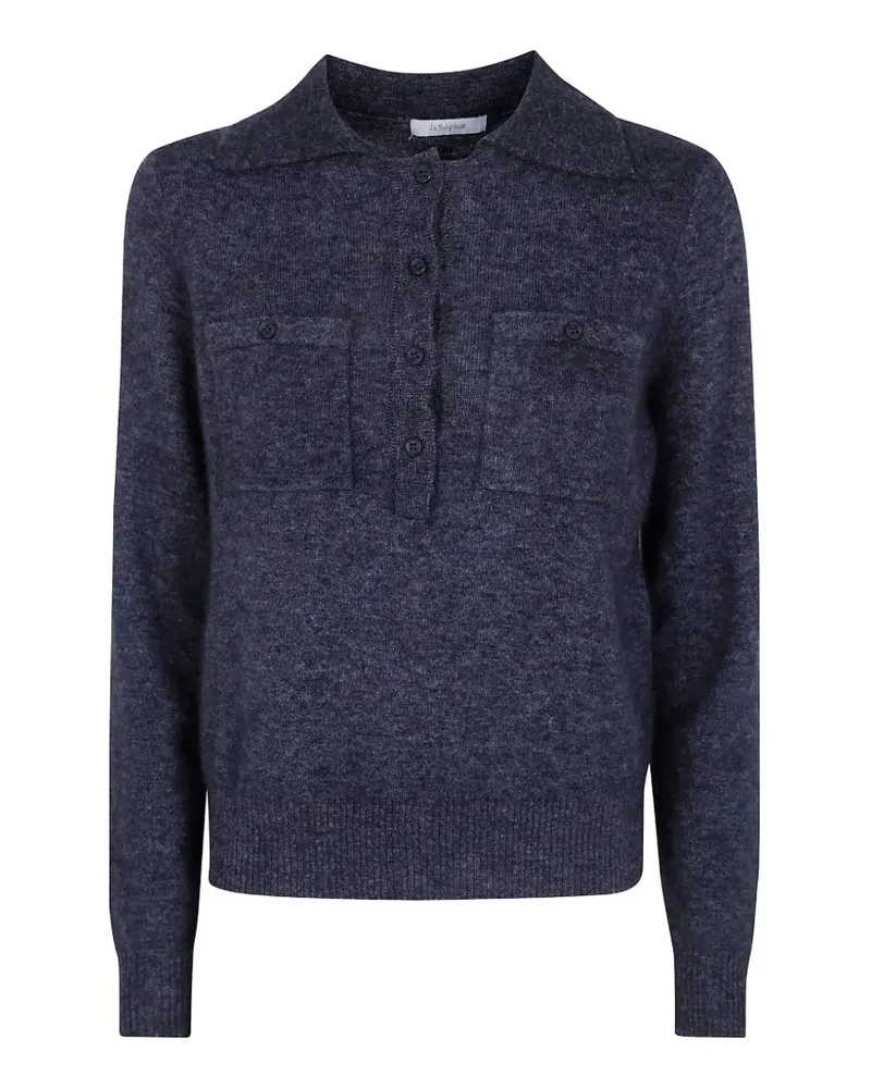 JcSophie Pullover mit Brusttasche - Blau Blau