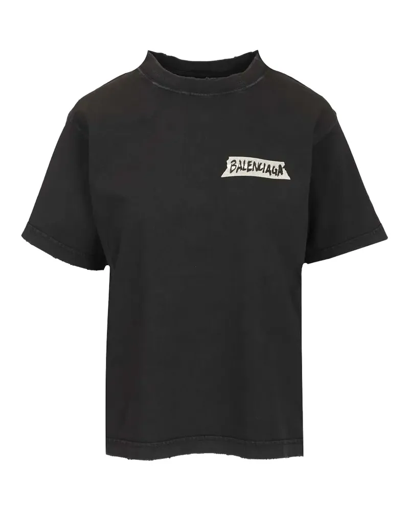 Balenciaga Masking Tape printed T-shirt - Schwarz Schwarz