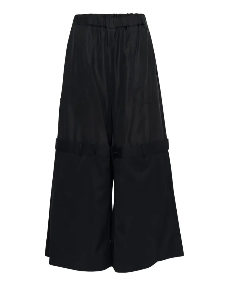 Noir Kei Ninomiya drop-waist wide-leg trousers - Schwarz Schwarz
