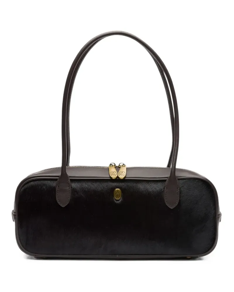 ash pony-hair leather tote bag - Braun Braun