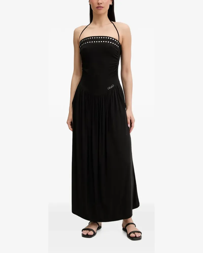 Liu Jo studded halterneck maxi dress - Schwarz Schwarz