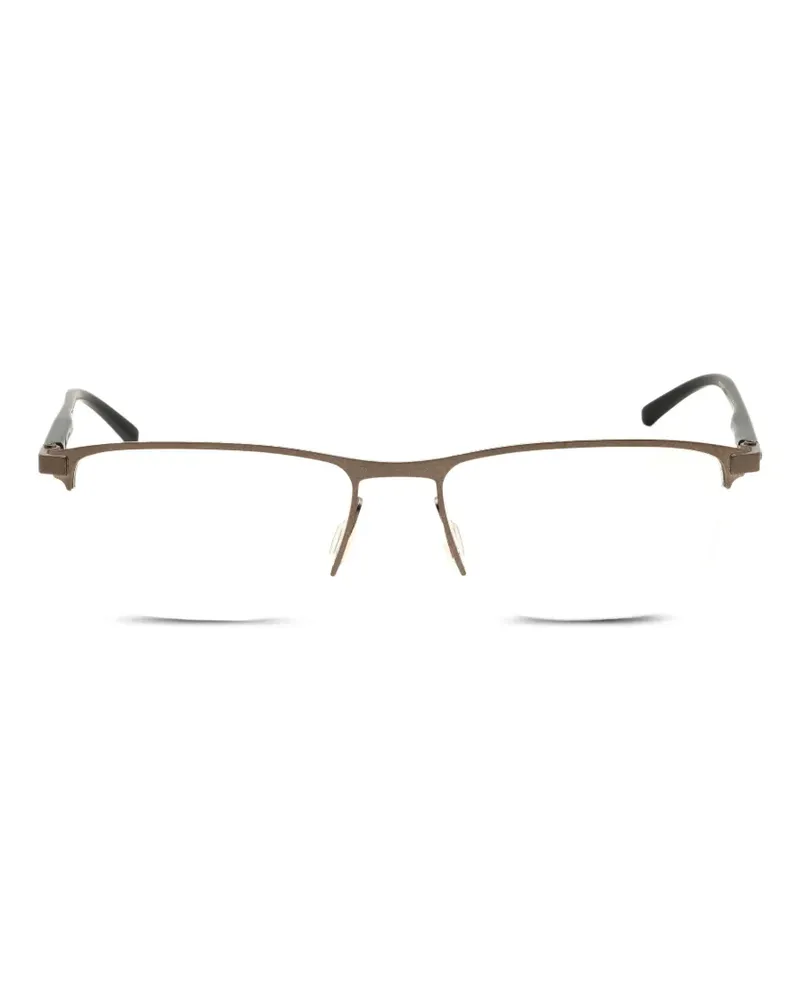 Porsche Design rectangle-frame half-rim glasses - Braun Braun