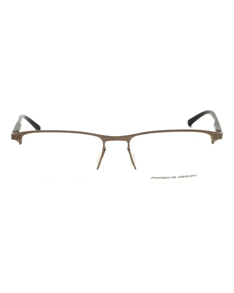 Porsche Design rectangle-frame half-rim glasses - Braun Braun