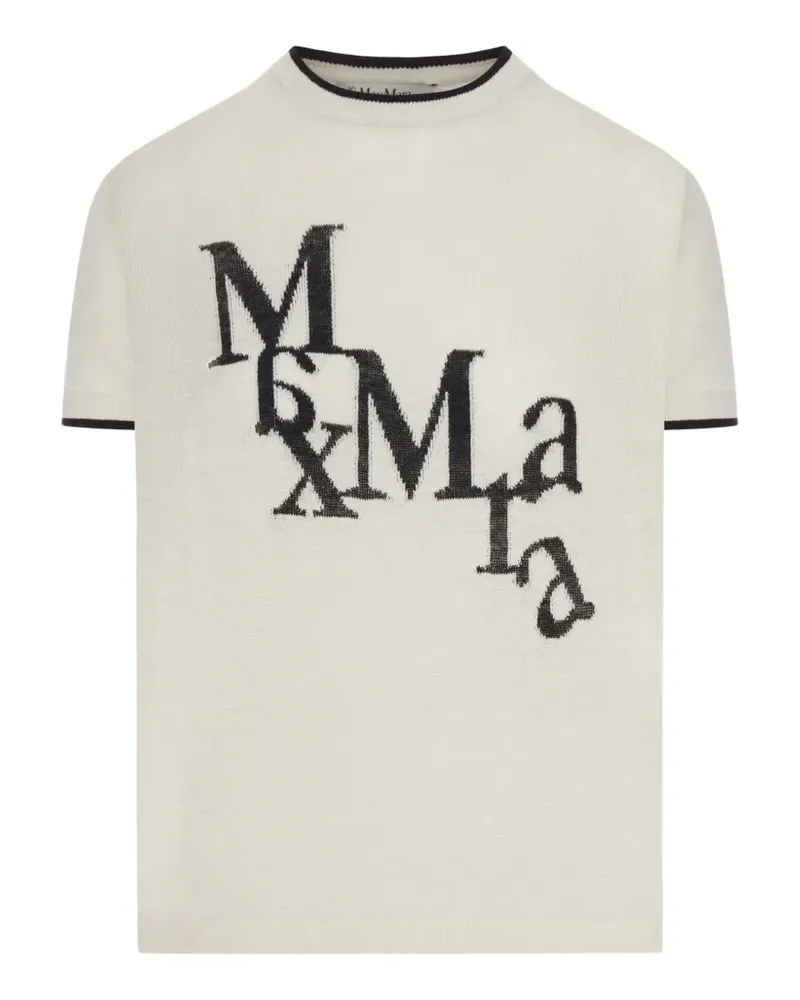 Max Mara Max Mara logo-print T-shirt - Nude Nude