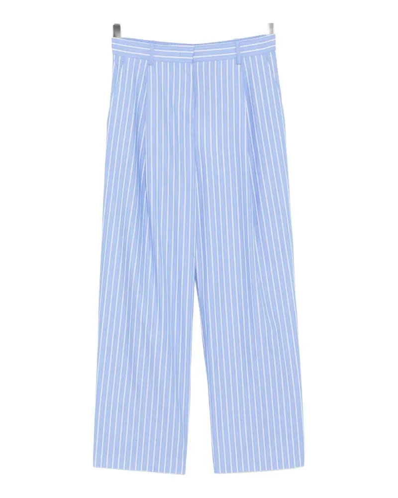 Karl Lagerfeld Gestreifte Plisseehose - Blau Blau