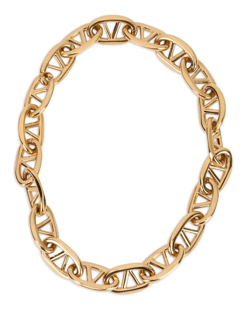 Valentino Garavani logo-chain necklace - Gold Gold