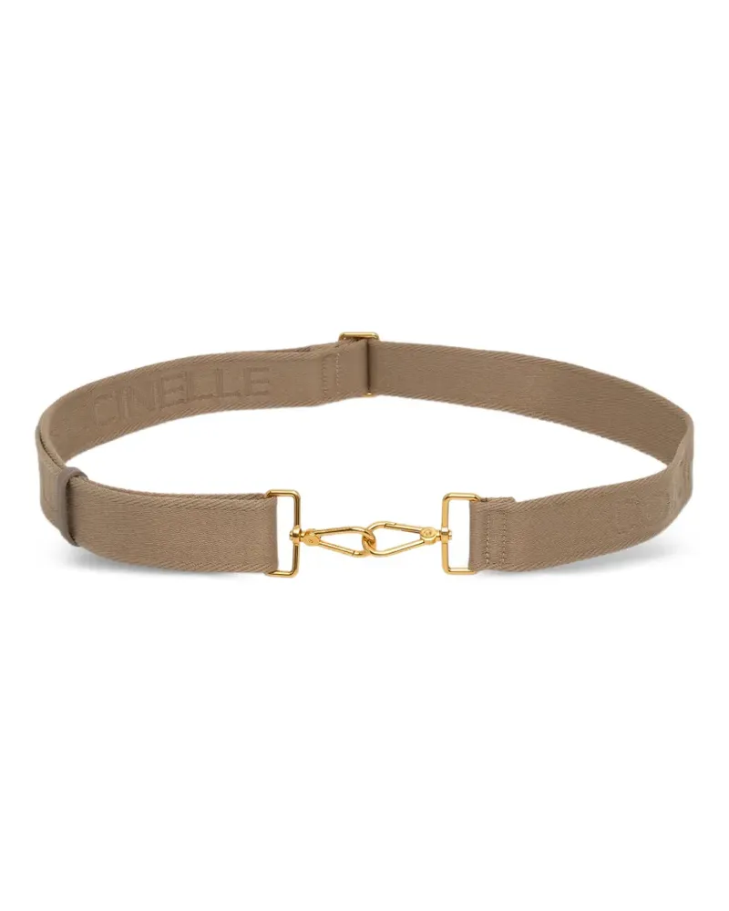 Coccinelle verstellbarer Schulterriemen mit Logo-Jacquard - Nude Nude