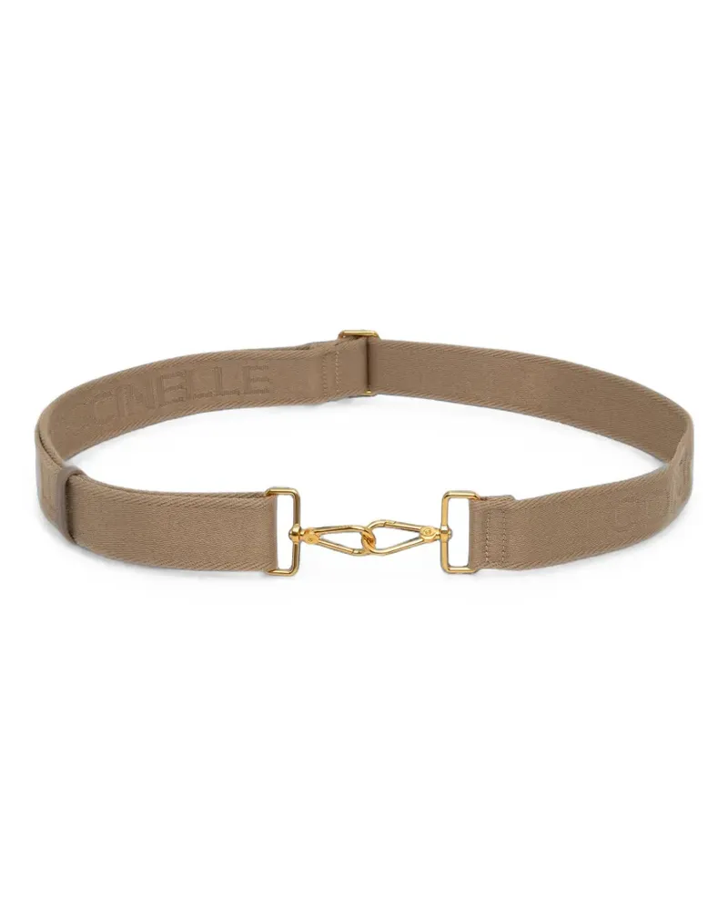 Coccinelle verstellbarer Schulterriemen mit Logo-Jacquard - Nude Nude