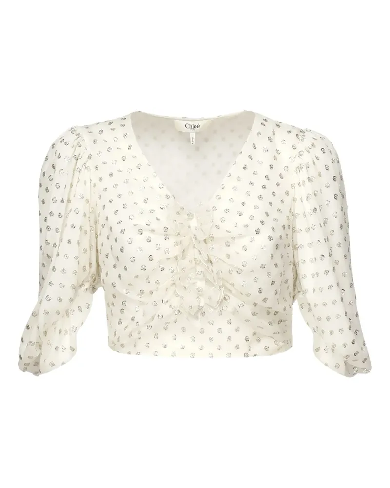 Chloé Oberteil aus Seide - Weiß Weiß