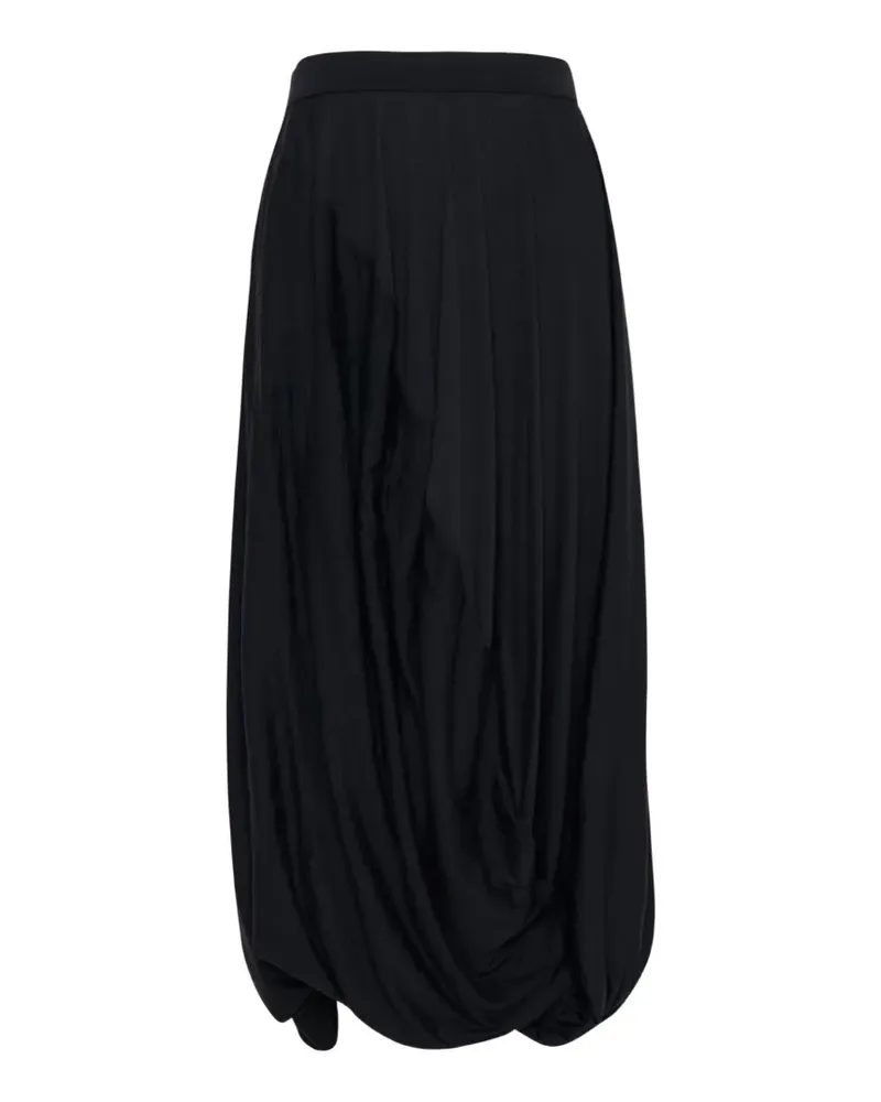 Junya Watanabe Drapierter Maxirock - Schwarz Schwarz