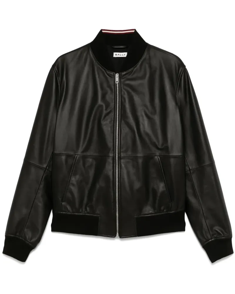Bally Bomberjacke aus Leder - Schwarz Schwarz