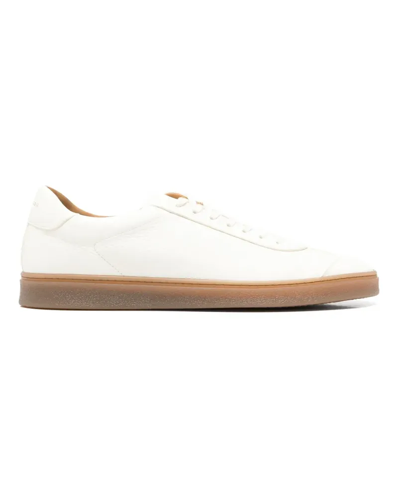 Henderson grained leather sneakers - Weiß Weiß