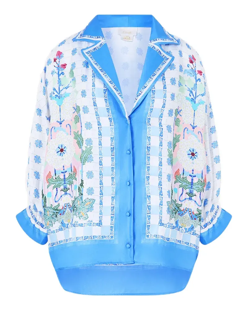 Camilla Midsummer mosaics shirt - Weiß Weiß