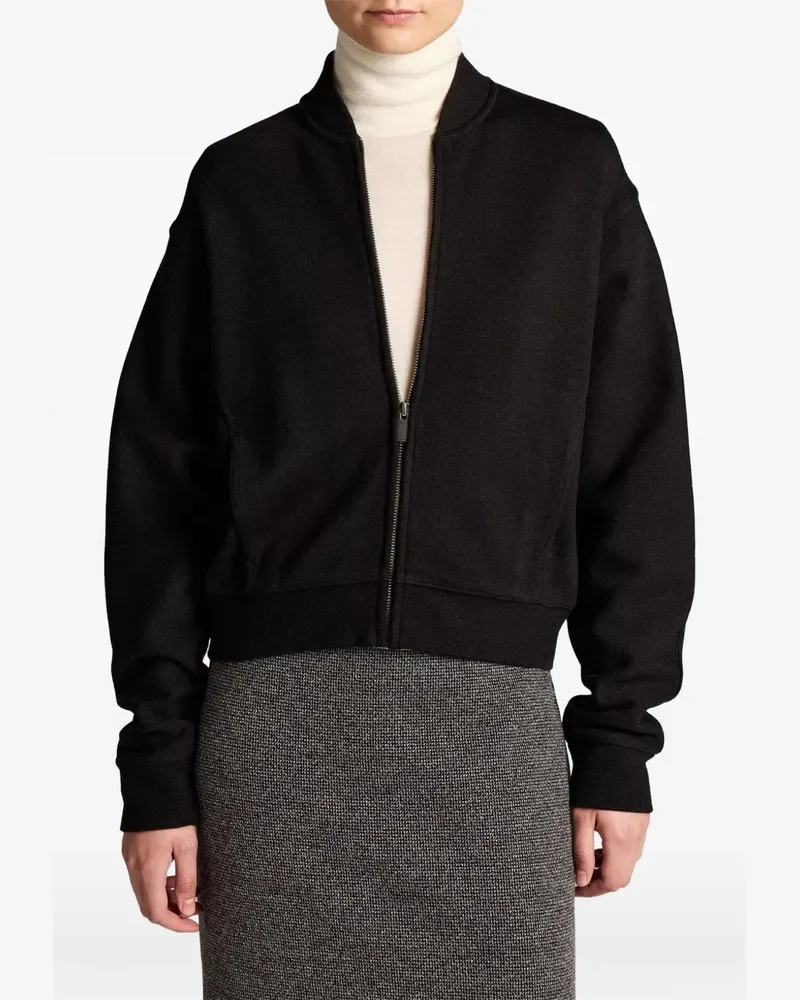 Vince ponte-knit bomber jacket - Schwarz Schwarz