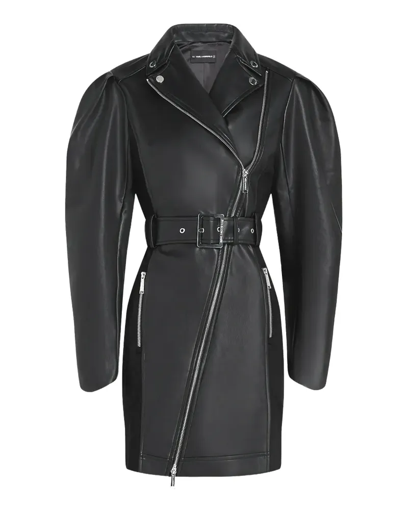 Karl Lagerfeld belted biker mini dress - Schwarz Schwarz