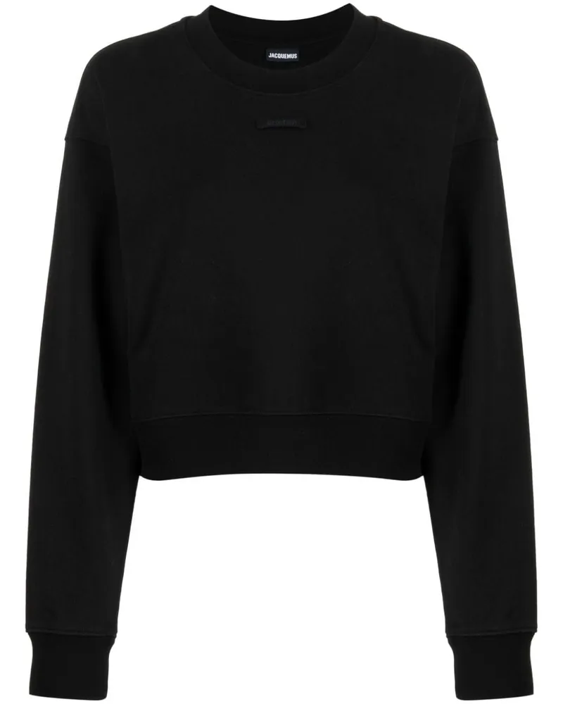 Jacquemus Le Sweatshirt Gros Grain Oberteil Schwarz