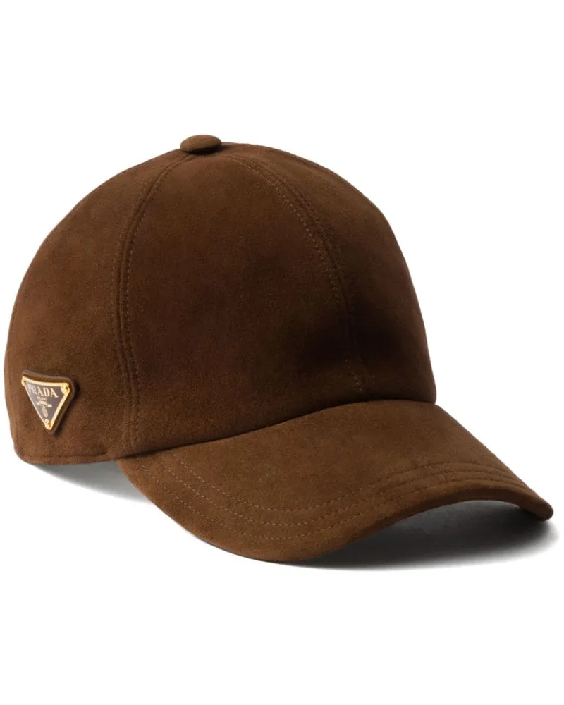 Prada Baseballkappe aus Wildleder - Braun Braun