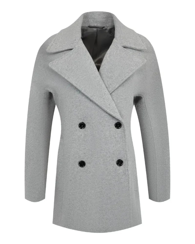 Totême rounded peacoat grey melange - Grau Grau