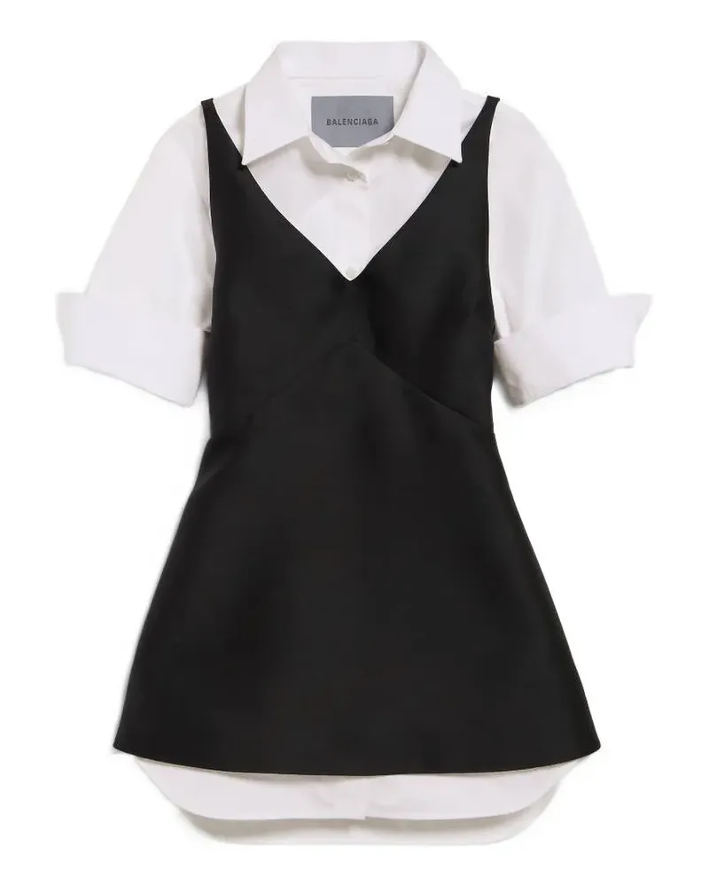 Balenciaga Hybrid T-Shirtkleid - Schwarz Schwarz