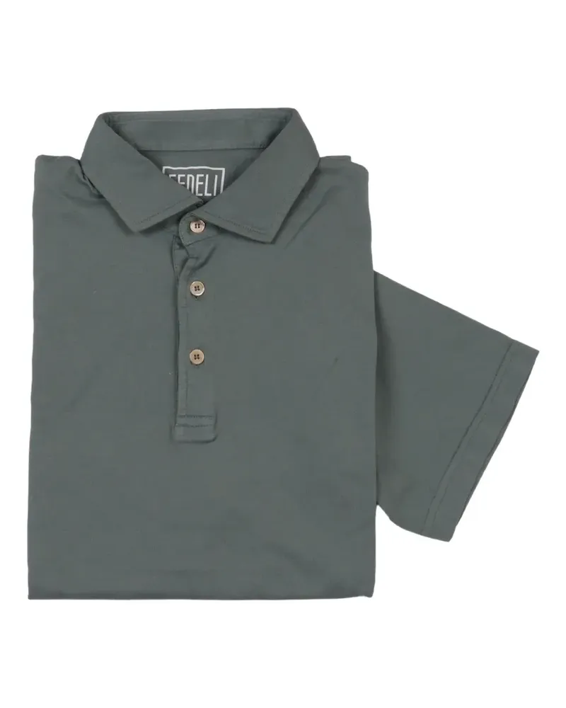 Fedeli short-sleeved cotton polo shirt - Grün Grün