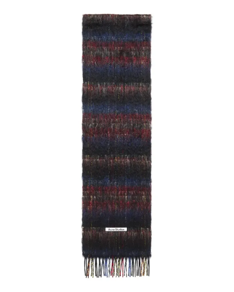 Acne Studios Schal aus Mohär mit Fransen - Schwarz Schwarz
